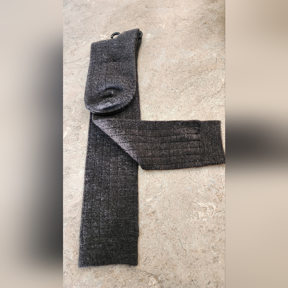 Women's Knee High Merino Wool Socks, Charcoal Gray - Expression, NWT - Picture 4 of 4